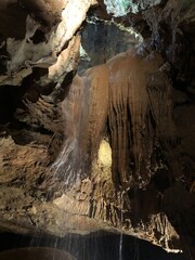 Stalagmite underground cave 