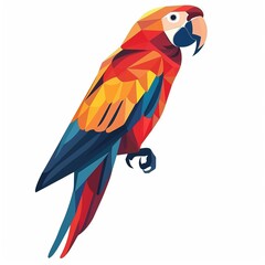 Obraz premium Parrot Scandinavian Minimalism animal fashion cartoon isolated whitebackground 16:9