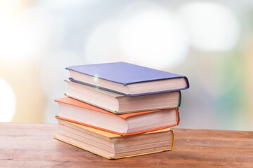 Beautiful classic reading books on the desk
