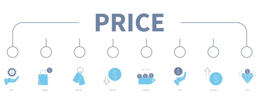 price banner web icon vector illustration concept