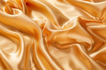 Fototapeta premium luxurious gold satin fabric backdrop with soft folds and creases rich warm tones and subtle sheen create an opulent award show atmosphere elegant highend aesthetic with dramatic lighting