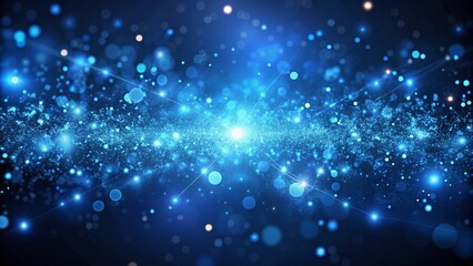 Obraz premium Dark blue and glow particle abstract background