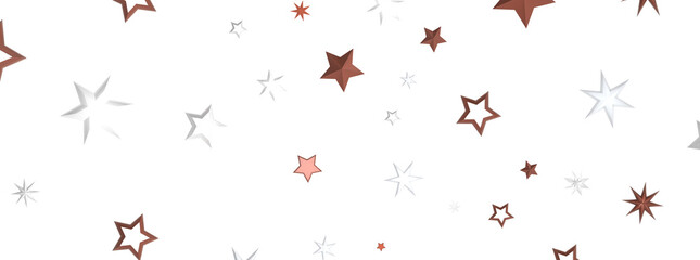 Celestial Christmas Symphony: Enthralling 3D Illustration of Falling Holiday Starbursts