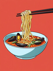 illustration of a fork and knife