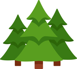 Forest icon. Thanksgiving symbol. Flat style.