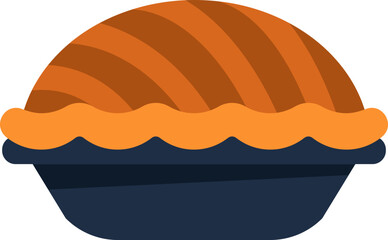 Fototapeta premium Pie icon. Thanksgiving symbol. Flat style.