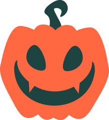 Pumpkin icon. Halloween symbol. Flat icon.