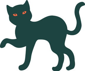 Cat icon. Halloween symbol. Flat icon.