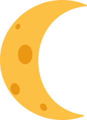 Moon icon. Halloween symbol. Flat icon.