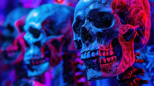 Interactive skeletons with movable parts or animated elements