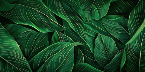 Green leaves with detailed veins.