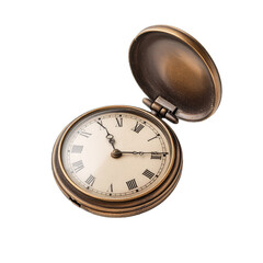 Antique pocket watch with an open lid 