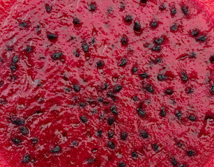 Texture of red dragon fruit pulp