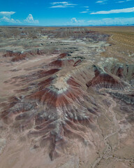 Badlands and Painted Desert near Luepp, Arizona, USA, America.