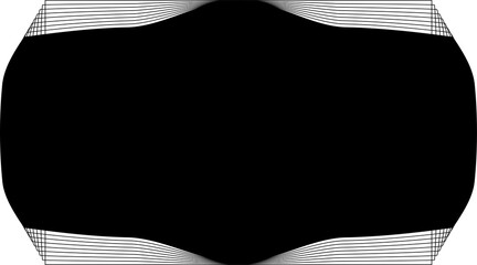 Rectangle blend emblem. Frame geometric modern, logo, tech, digital, science