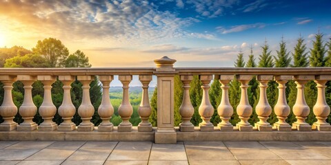 Classic style balustrade fencing, traditional, elegant, decorative, railing, vintage, design, ornate, architecture