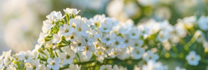 Obraz premium Blooming white sweet alyssum