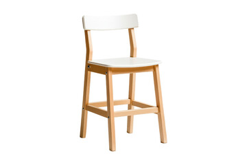 White and Wood Bar Stool