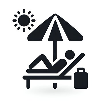 Lying down on the sunbad. Generative ai
