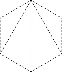 Triangle dash line. Element design