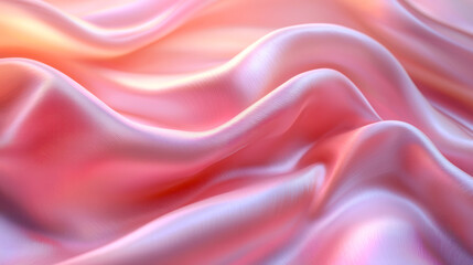 Soft and elegant fabric draped beautifully, showcasing waves of pastel colors, perfect for backgrounds or textile design.