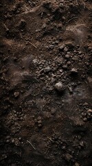 Fototapeta premium Vibrant Soil Ecosystem. Organic, living, and teeming with life, soil texture