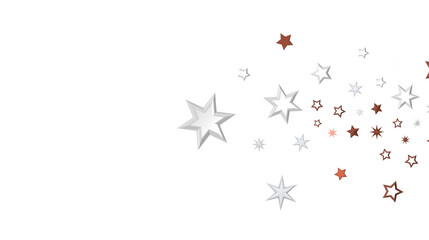 Galactic Christmas Descent: Enthralling 3D Illustration of Falling Holiday Stars from the Cosmos