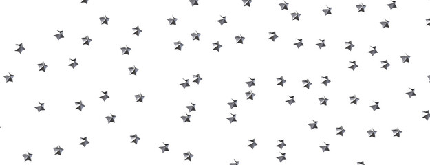 XMAS Stars - A gray whirlwind of golden snowflakes and stars. New