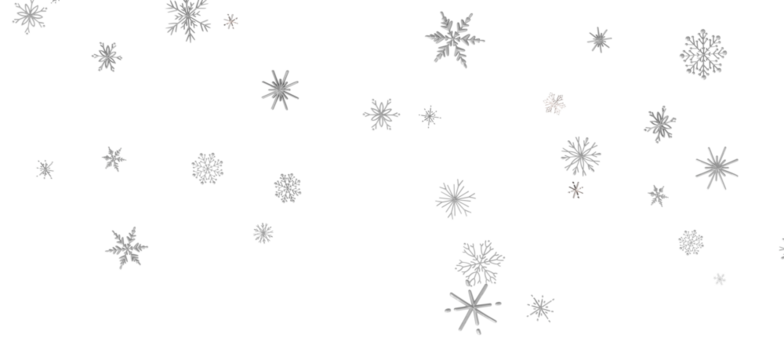Magical Snowfall: Brilliant 3D Illustration Showcasing Descending Christmas Snowflakes