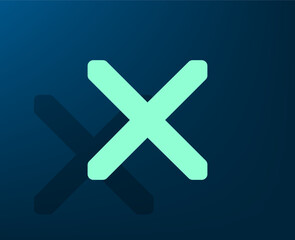 Obraz premium Vector dark color icon with shadow on blue background