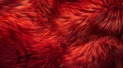 Fototapeta premium Red fur image capturing soft and detailed textures