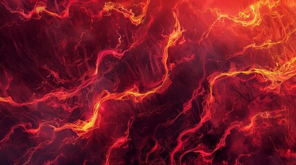 Fiery red and yellow abstract energy flow background art