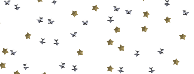 Astral Downpour: 3D Illustration Brings a Shower of Gold Stars