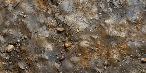 The Damp Earth. Soil Texture Concept