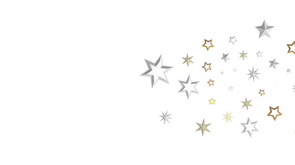 Gilded Wonder: Explore the Magic of a 3D Gold Stars Rain
