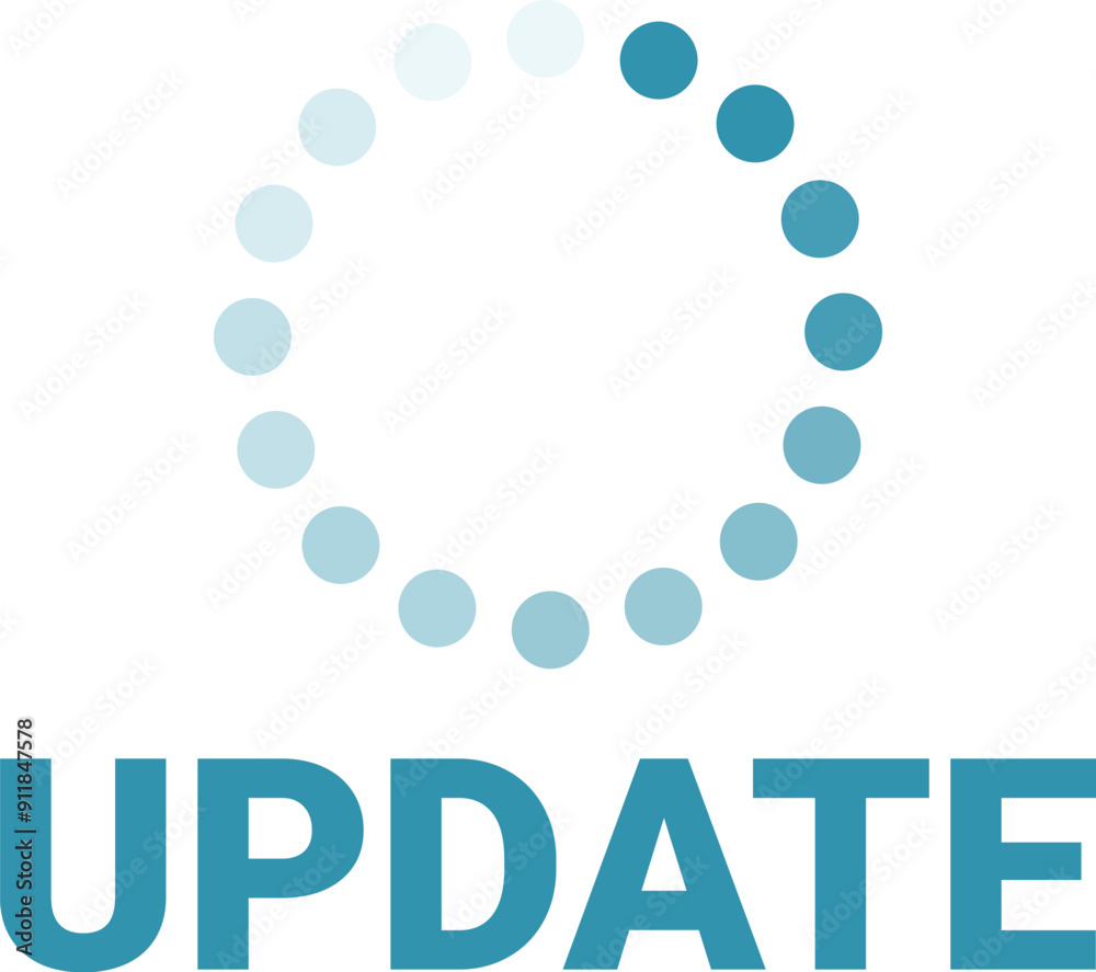 Poster circular progress bar showing status during software update