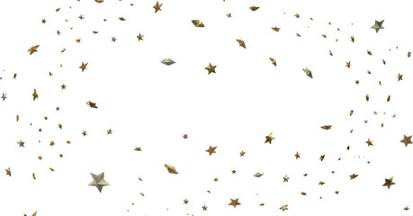 Falling Christmas Star Show: Mesmeric 3D Illustration Depicting Falling Holiday Stargazing Spectacle