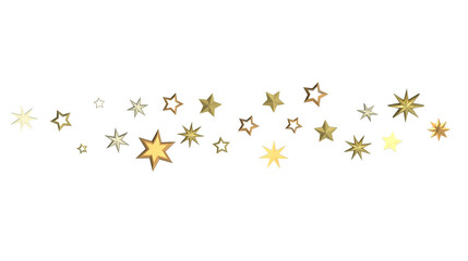 Dazzling Delight: Witness the Brilliance of a 3D Gold Stars Downpour