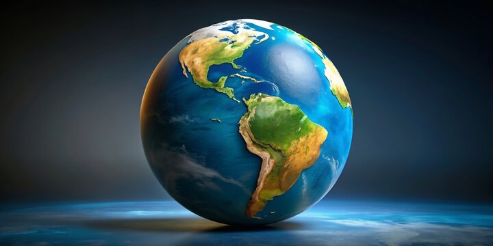 Earth globe showing North America and South America continents, world, globe, map, , view, planet, earth, continent