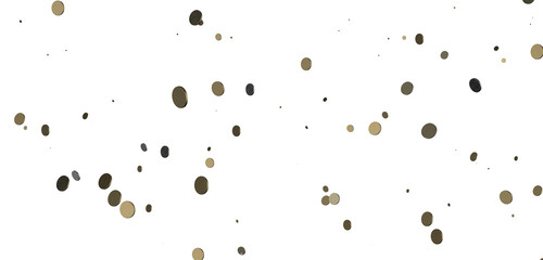 Enchanting Delight: Spectacular 3D Illustration Showcasing Enchanting gold Confetti