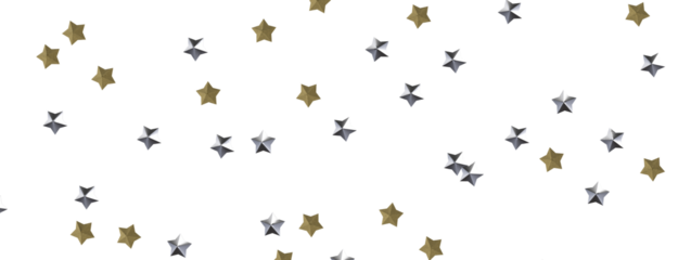 Astral Downpour: 3D Illustration Brings a Shower of Gold Stars