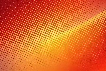 Vibrant orange and red gradient background with halftone decoration, featuring a mesmerizing abstract modern design generated by advanced artificial intelligence technology.