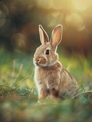 Fototapeta premium rabbit isolated on cute background