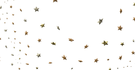 Shimmering Starry Christmas: Spectacular 3D Illustration Showcasing Falling Holiday Stars