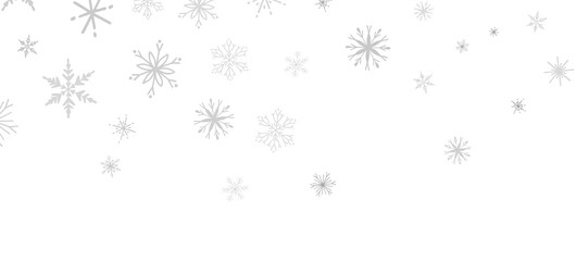 Gentle Snow Drift: Mind-Blowing 3D Illustration of Falling Holiday Snowflakes