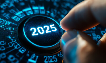 2025 Happy New Year Background Design. Greeting Card, Banner, Poster. Vector Illustration.