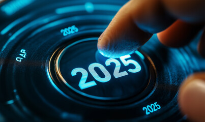 2025 Happy New Year Background Design. Greeting Card, Banner, Poster. Vector Illustration.