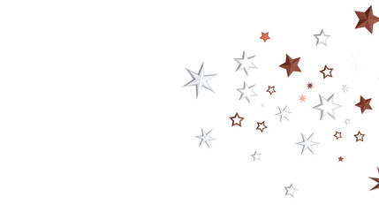 Galactic Christmas Descent: Enthralling 3D Illustration of Falling Holiday Stars from the Cosmos