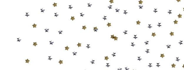 Cosmic Overture: Step Into the Allure of a 3D Gold Stars Rainfall