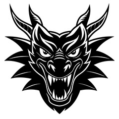 Angry Dragon Front Face Sticker